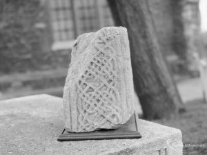 Barking Abbey, showing remains of Saxon Cross (second face), 1967