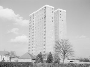 Housing, showing Thaxted House, Siviter Way, Dagenham, from Old Dagenham Park, 1967