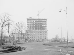 Housing, showing Thaxted House, Siviter Way, Dagenham from south-east, 1967