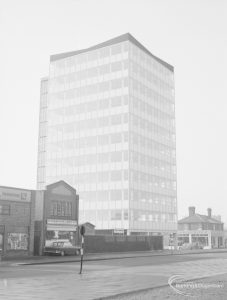 Housing, showing exterior of Asta House, High Road, Chadwell Heath from north-east, 1967