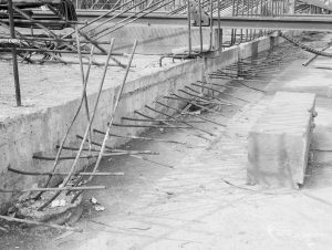 Sewage Works Reconstruction XVII (French’s contract), showing protruding steel rods reinforcing tank floor, 1967