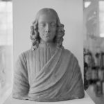 Victoria and Albert Renaissance Art exhibition at Rectory Library, Dagenham, showing terracotta bust, 1967