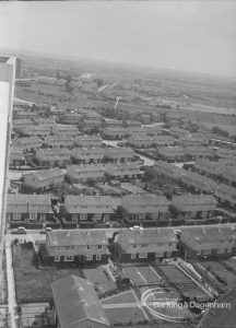 Housing, showing view from Thaxted House, Siviter Way, Dagenham looking south-east to Rookery Estate, 1967
