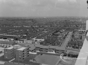 Housing, showing view from Thaxted House, Siviter Way, Dagenham looking north-north-west to the west of Charlotte Road, 1967