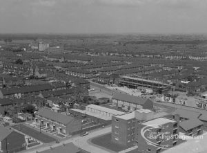 Housing, showing view from Thaxted House, Siviter Way, Dagenham looking north-west to Dagenham Heathway station, 1967