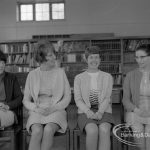 Staff at Rectory Library, Dagenham, with Miss S Levett, K Smith, J Longland and J Chambers, 1967