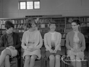 Staff at Rectory Library, Dagenham, with Miss S Levett, K Smith, J Longland and J Chambers, 1967