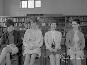 Staff at Rectory Library, Dagenham, with Miss S Levett, K Smith, J Longland and J Chambers, 1967