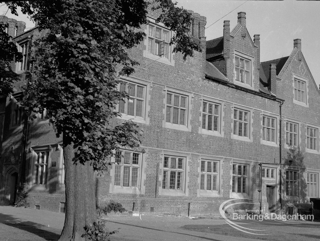 Eastbury House, Barking showing west elevation, looking from south-east, 1967