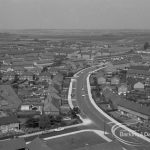 View from roof of Highview House, Hatch Grove, Chadwell Heath looking north-west along curving Rose Lane from junction with Padnall Road, 1967