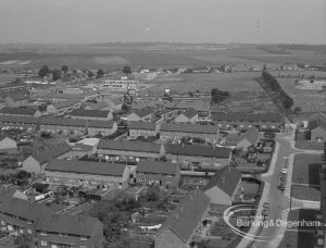 View from roof of Highview House, Hatch Grove, Chadwell Heath looking north to area between Thatches Grove and Rose Lane, 1967