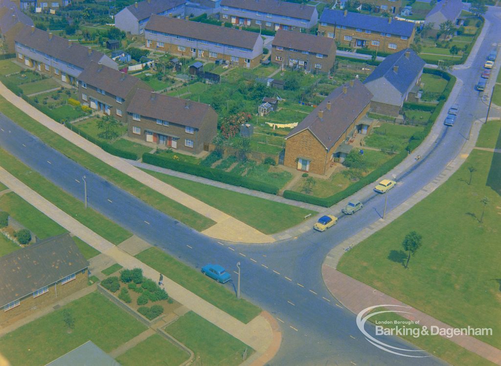 View from roof of Highview House, Hatch Grove, Chadwell Heath, 1967