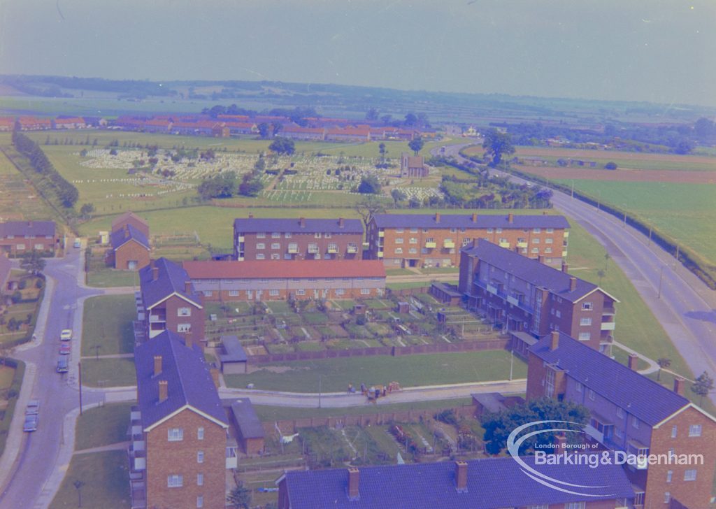 View from roof of Highview House, Hatch Grove, Chadwell Heath, 1967