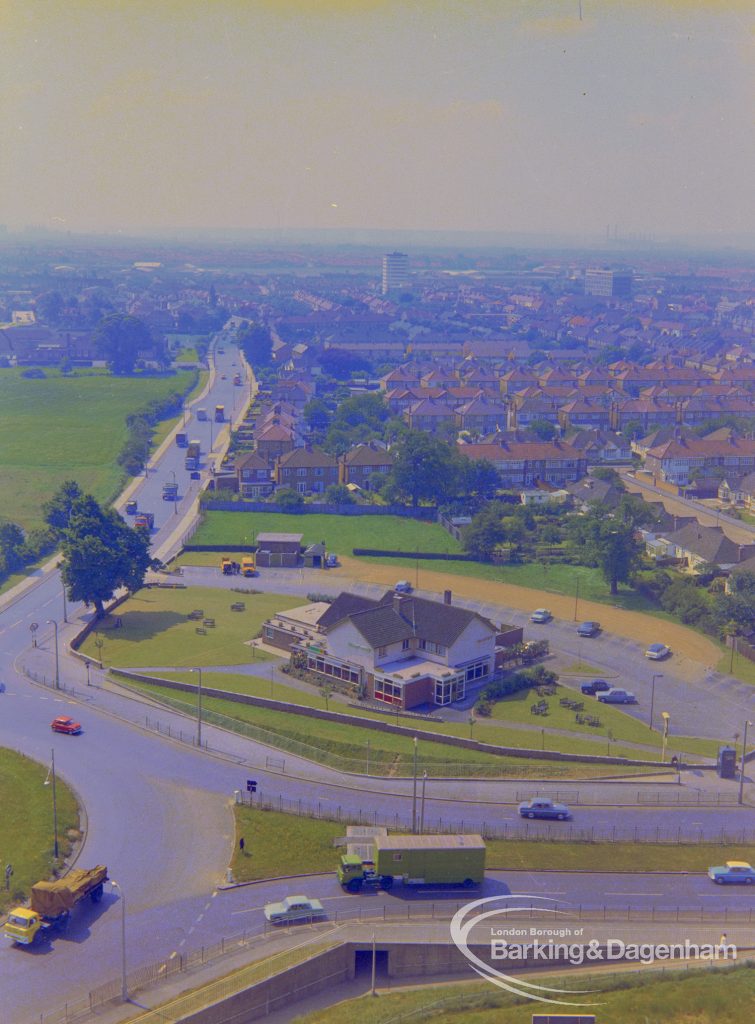 View from roof of Highview House, Hatch Grove, Chadwell Heath, 1967