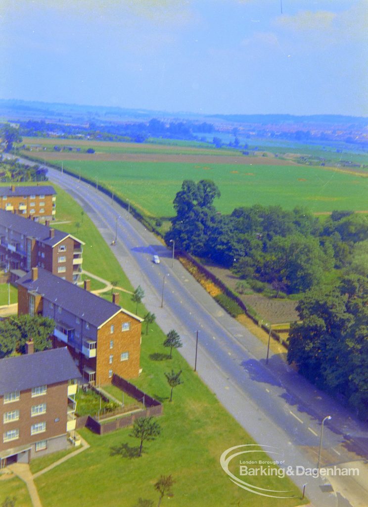 View from roof of Highview House, Hatch Grove, Chadwell Heath, 1967