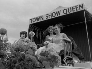 Dagenham Town Show 1967, showing the Town Show Queen and her attendants on float, 1967