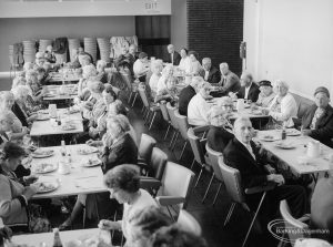 Old People’s Welfare luncheon at Fanshawe Hall, Dagenham, 1967