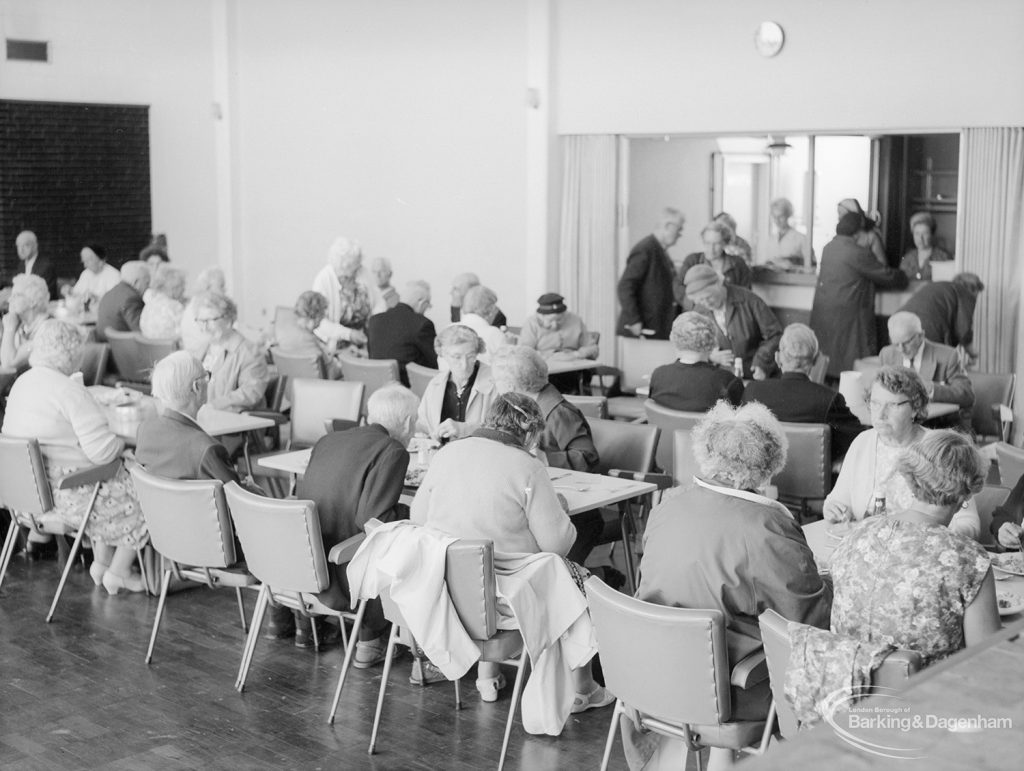 Old People’s Welfare luncheon at Fanshawe Hall, Dagenham, 1967