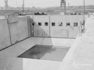 Sewage Works Reconstruction (Riverside Treatment Works) XIX, showing single rectangular pit, 1967