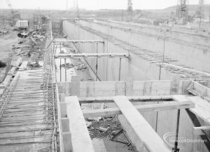 Sewage Works Reconstruction (Riverside Treatment Works) XIX, showing storm tanks in building, 1967