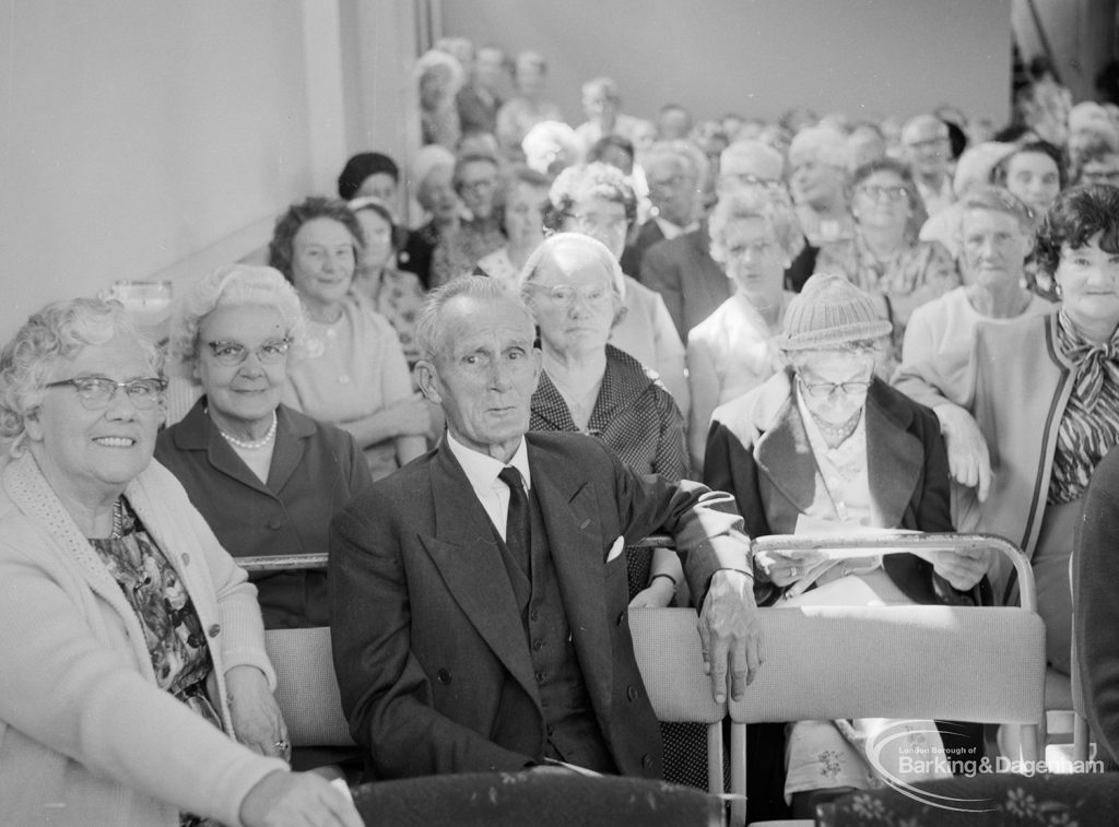 Old People’s Welfare, showing lunchtime use of Park Old Folk’s Centre, Rectory Road, Dagenham, looking from north-west, 1967