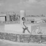 London Borough of Barking Works Department children’s playground in Oval Road North, Dagenham, showing children playing in sandpit, 1967