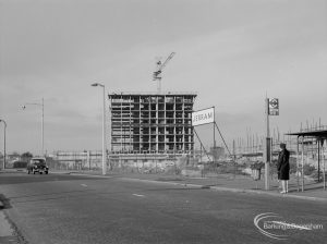 Housing development, showing the Jerram site and tower block beyond at Becontree Heath, 1967