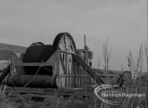 Sewage Works Reconstruction (Riverside Treatment Works) XX, showing geared drum at Barking Creek outfall, 1967