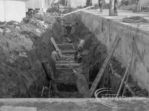 Sewage Works Reconstruction (Riverside Treatment Works) [French’s Contract at Rainham] XX, showing workmen preparing a trench, 1967