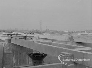 Sewage Works Reconstruction (Riverside Treatment Works) [French’s Contract at Rainham] XX, showing concrete beams neatly laid, 1967