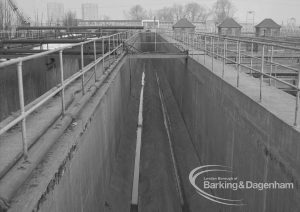 Sewage Works Reconstruction (Riverside Treatment Works) [French’s Contract at Rainham] XX, showing deep storm water tank, 1967