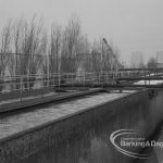 Sewage Works Reconstruction (Riverside Treatment Works) [French’s Contract at Rainham] XX, showing elevated water course still in use, 1967