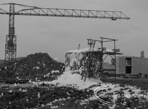 Sewage Works Reconstruction (Riverside Treatment Works) [French’s Contract at Rainham] XX, showing snow still lying on open ground, 1967