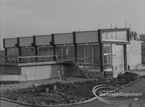Sewage Works Reconstruction (Riverside Treatment Works) XX, showing  glazed hall and beginning of landscaping, 1967