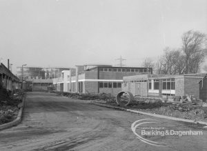 Sewage Works Reconstruction (Riverside Treatment Works) XX, showing  the new road leading to the powerhouse and other buildings, 1967