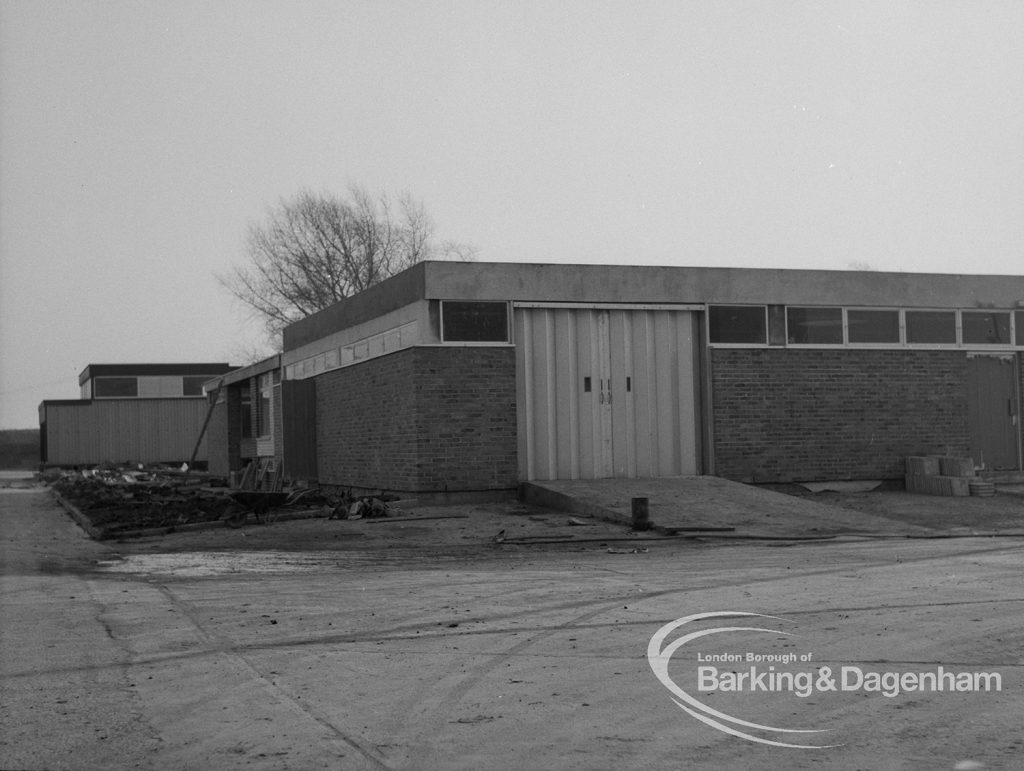 Sewage Works Reconstruction (Riverside Treatment Works) XX, showing  end of hall to east of powerhouse, 1967