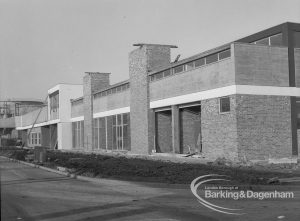 Sewage Works Reconstruction (Riverside Treatment Works) XX, showing  side view of powerhouse architecture, 1967