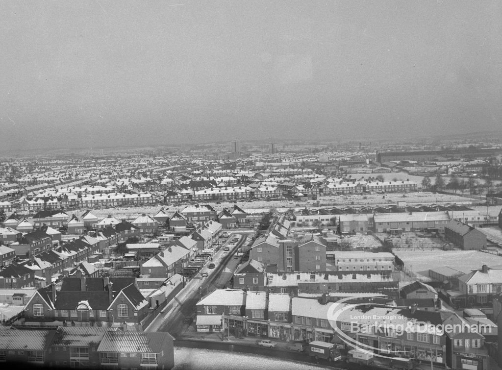 Old Dagenham Village Under Snow Showing View Of Church Elm Lane Dagenham Including School 