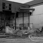 Cape Asbestos factory, Harts Lane, Barking, showing wrecked Boiler House, 1968