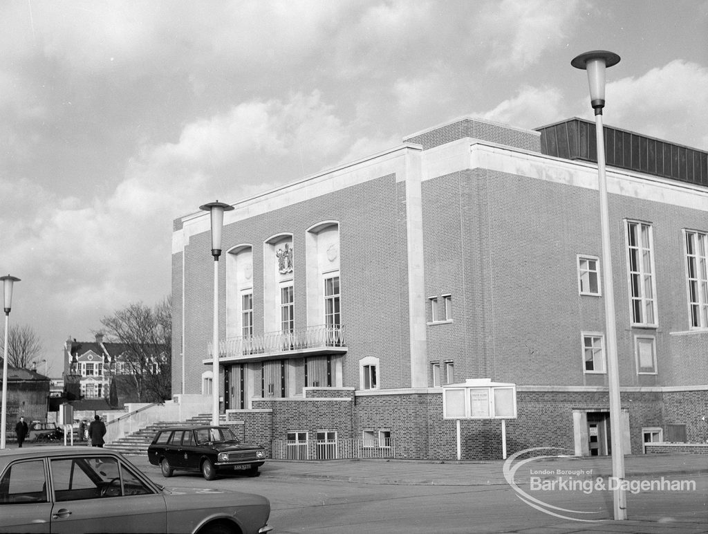 Exterior of Assembly Hall, Barking, 1968