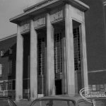Portico at entrance to Civic Centre, Dagenham, 1968