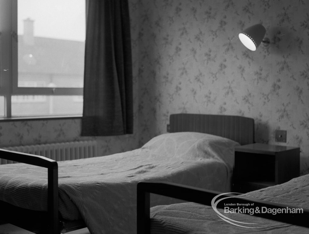 New Riverside Old People’s Home for Senior Citizens, Thames View, showing a typical bedroom, 1968