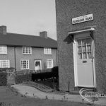 Front door of Lodge Cottages in Burnham Road, Dagenham, 1968