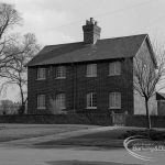 Lodge Cottages, Dagenham taken from east side of Burnham Road, 1968