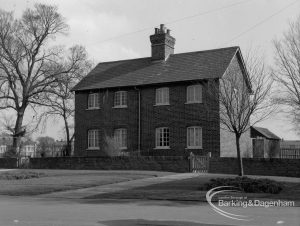 Lodge Cottages, Dagenham taken from east side of Burnham Road, 1968