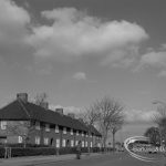 Lodge Avenue, Dagenham taken from Rosedale Road junction, and with The Roundhouse Public House at top, 1968