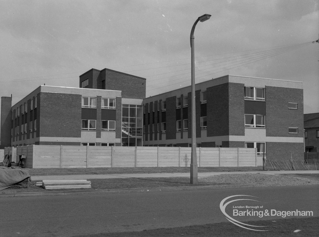 Exterior of Riverside Old People’s Home for Senior Citizens, Bastable Road, Thames View, taken from south-west, 1968