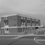 East side and rear of Riverside Old People’s Home for Senior Citizens, Bastable Road, Thames View, taken from north-east in Chelmer Crescent, 1968