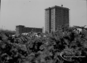 Becontree Heath housing development, showing north-east block from Green, 1968