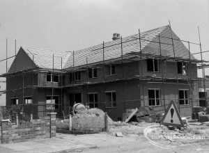 Housing development, showing houses under construction in Foxlands Crescent, Dagenham, 1968